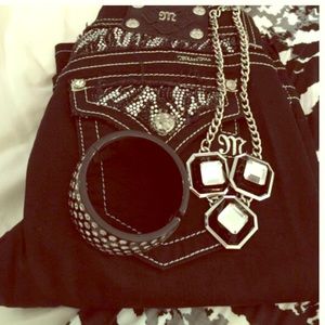 RARE- 🎉♏️iss ♏️e black zebra bootcut sz28 x 30🎉